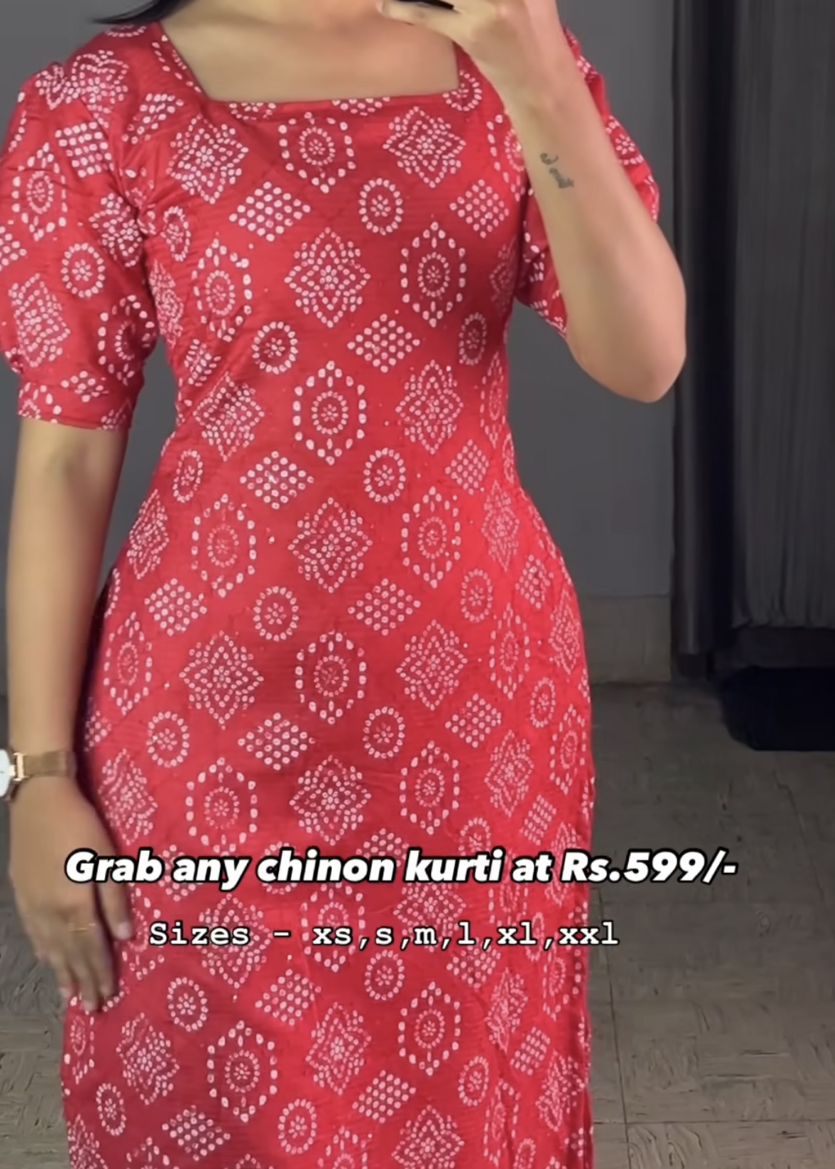 Chinon Kurti – Red