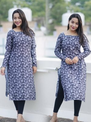 Cotton Kurtis ( Set - 2) Black Shade
