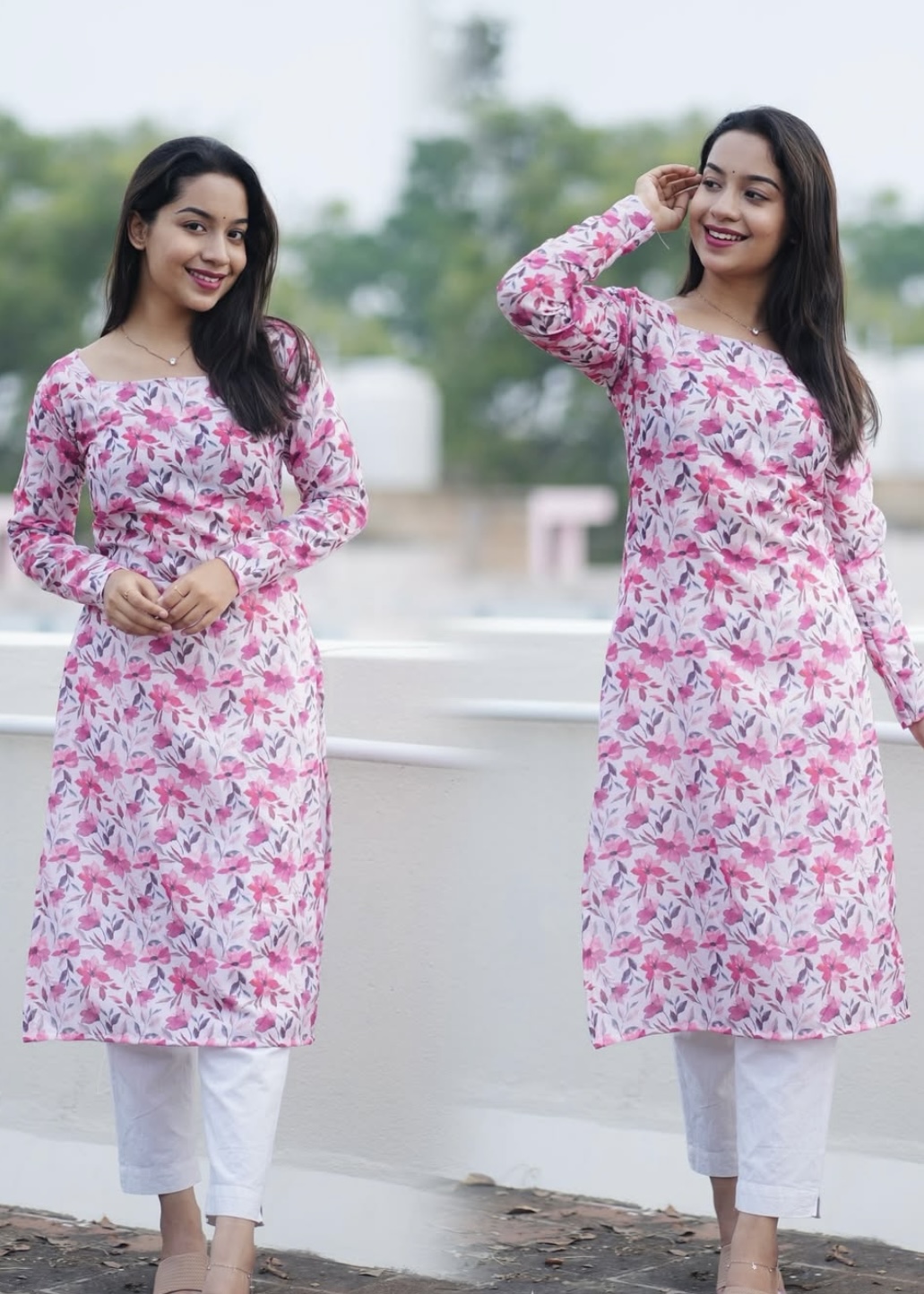 Cotton Kurtis ( Set-2) Pink Shade