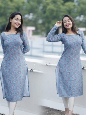 Cotton Kurtis ( Set - 2) Green Shade