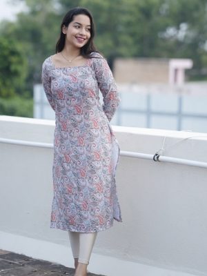 Cotton Kurtis ( Set-2) Creme Shade