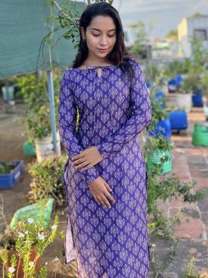 Cotton Kurtis ( Set - 1) Violet Shade