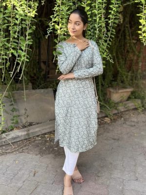 Cotton Kurtis ( Set- 1 ) Green Shade