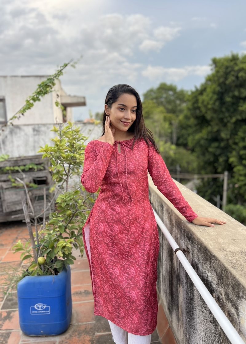 Cotton Kurtis ( Set - 1) Red Shade - Image 2