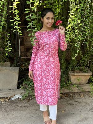Cotton Kurtis ( Set - 1) Rose Shade