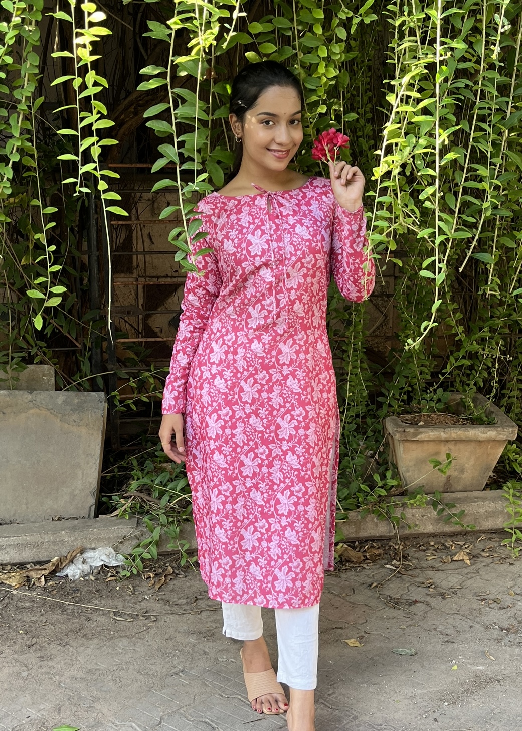 Cotton Kurtis ( Set – 1) Rose Shade
