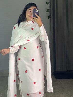 Flower Georgette Kurti Sets