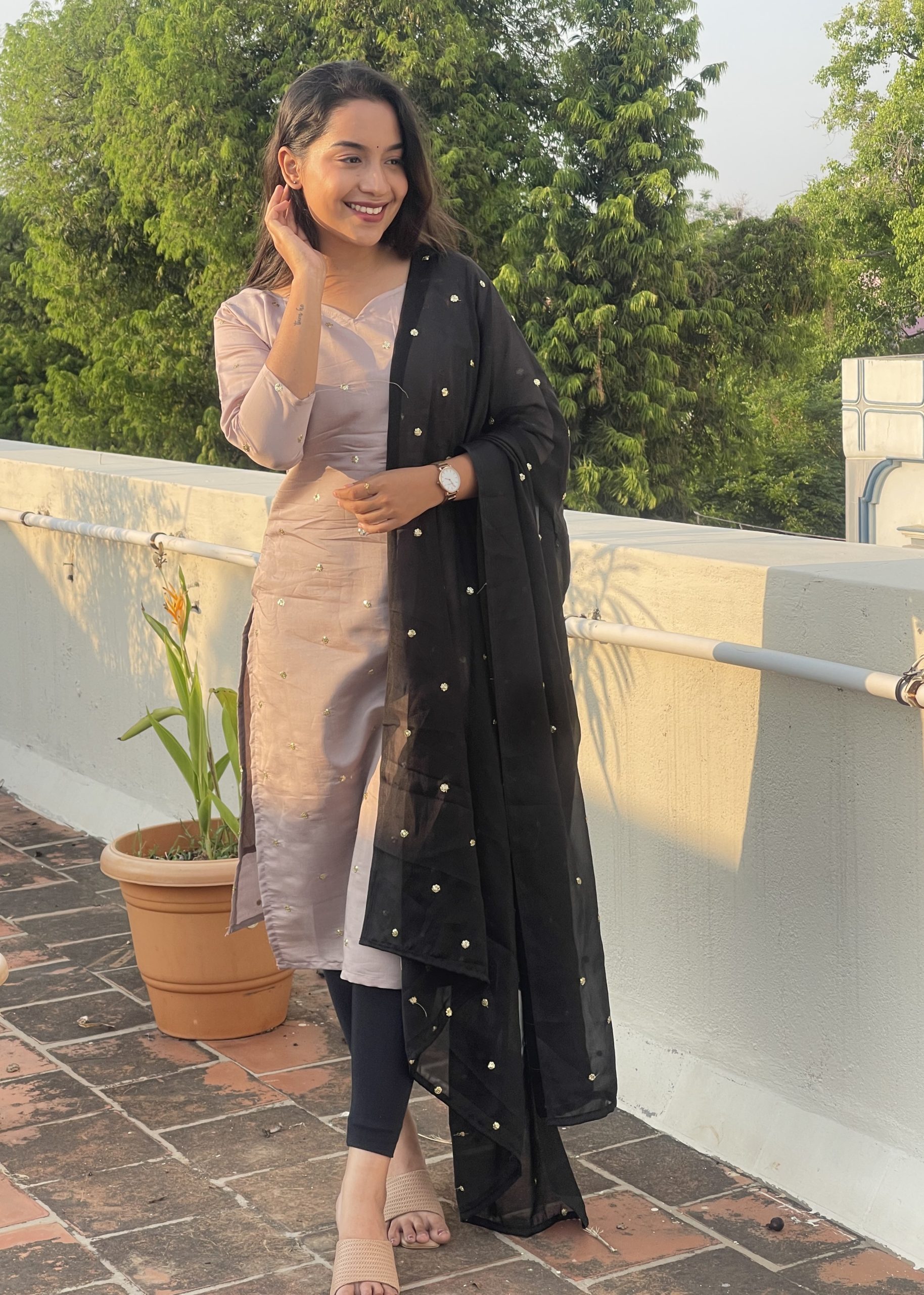 Premium Kurti Sets – Grey & Black