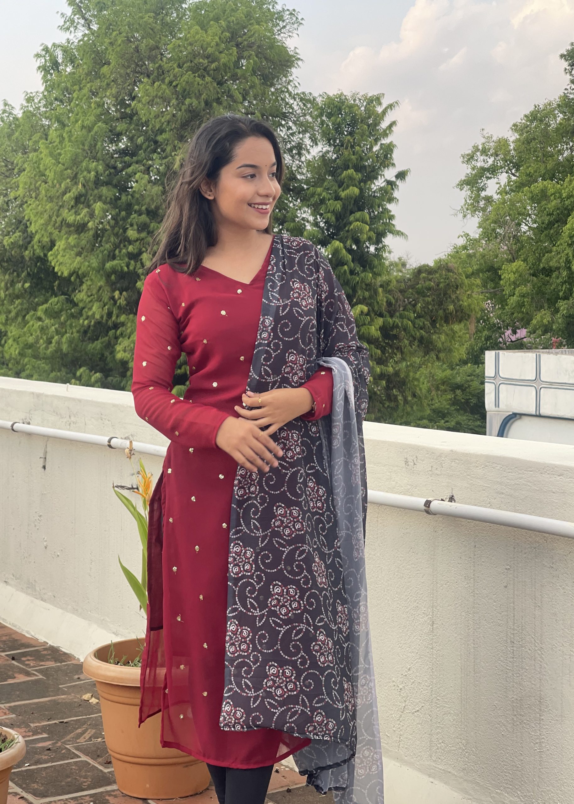 Premium Kurti Sets – Red & Black