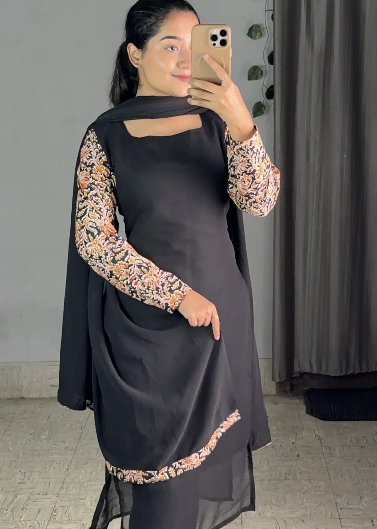 Black Georgette Kurti Sets – 2