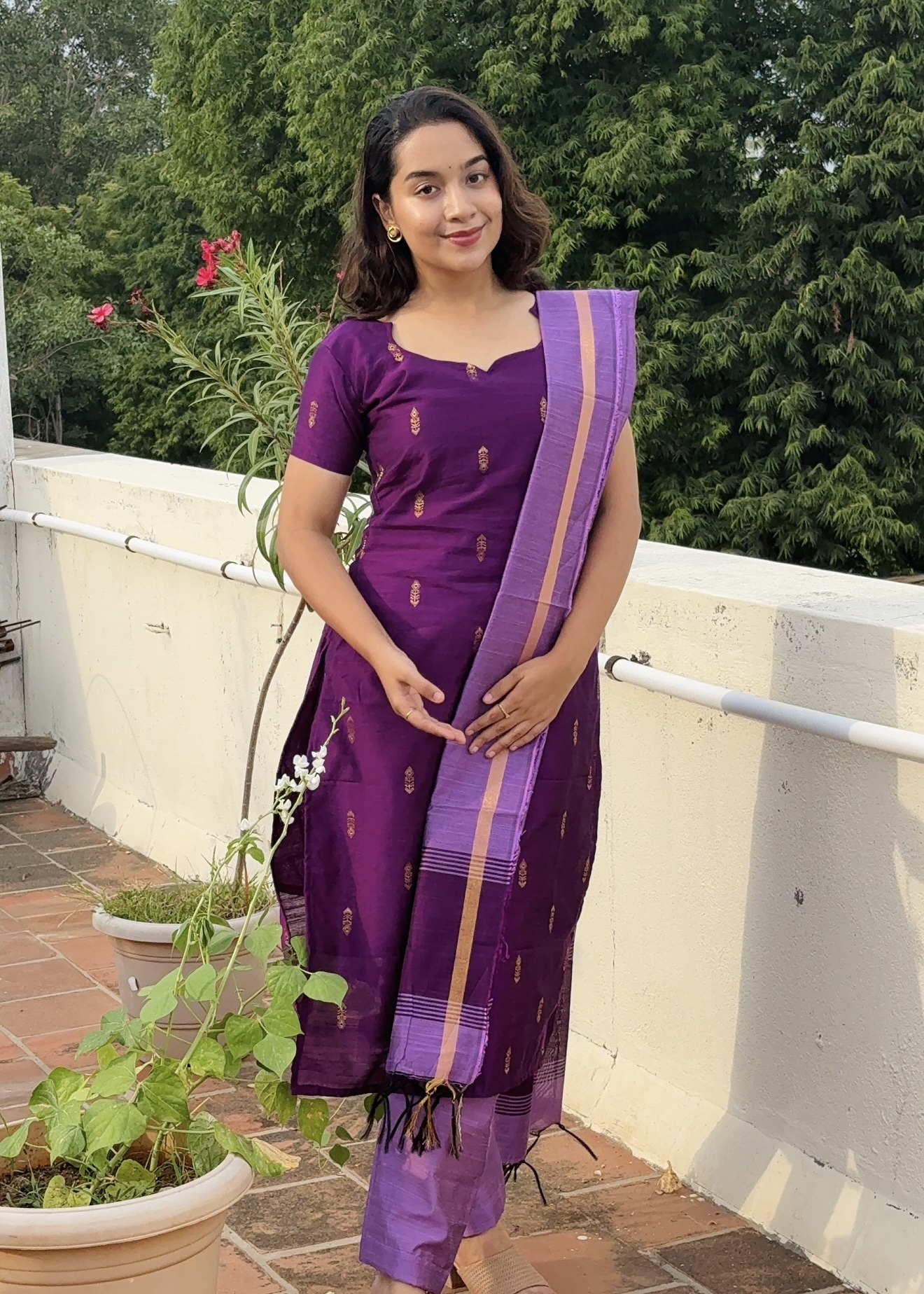 RAW SILK BUTTA SUITS ( VIOLET & LAVENDER)