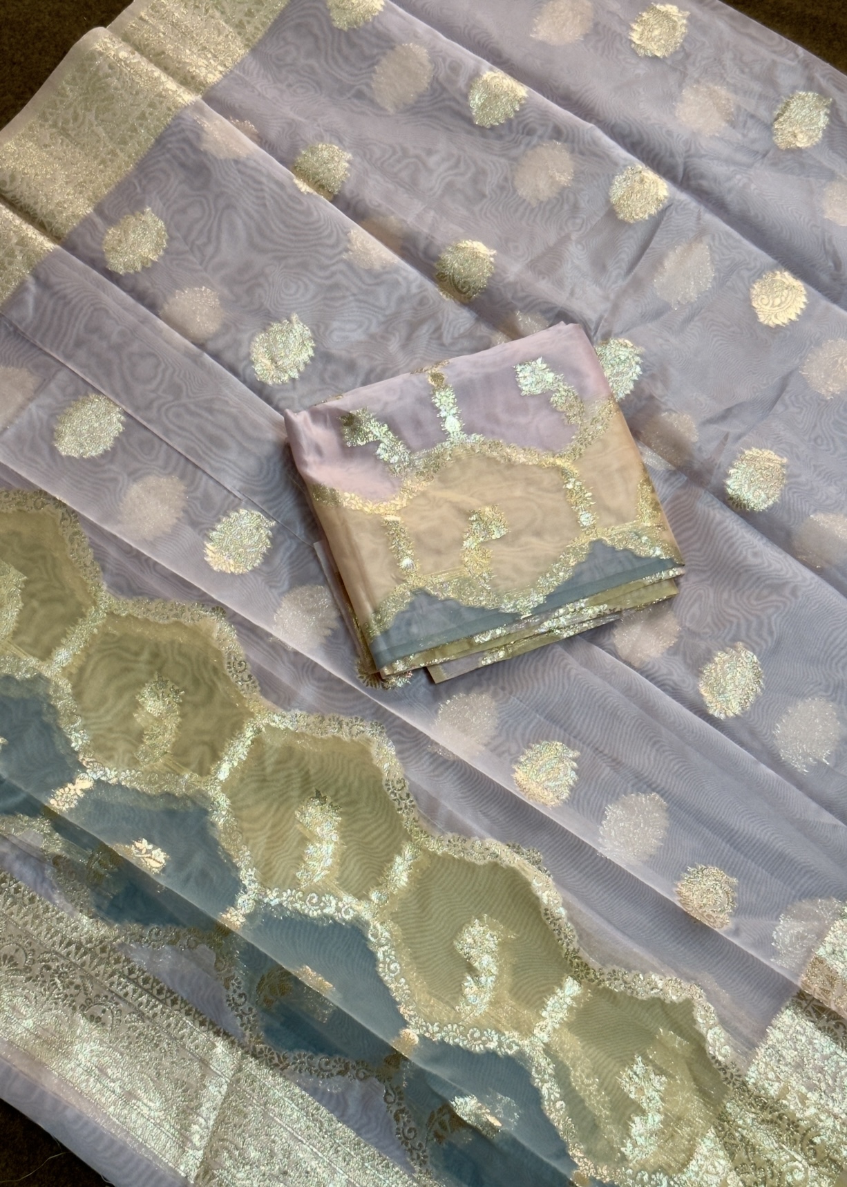 Banarasi Silk (Unstitched) Lavender