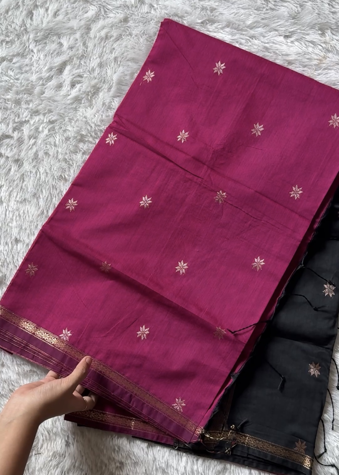 Maheswari Cotton Saree (rose)
