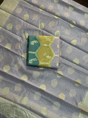 Banarasi Silk (Unstitched) Lavender