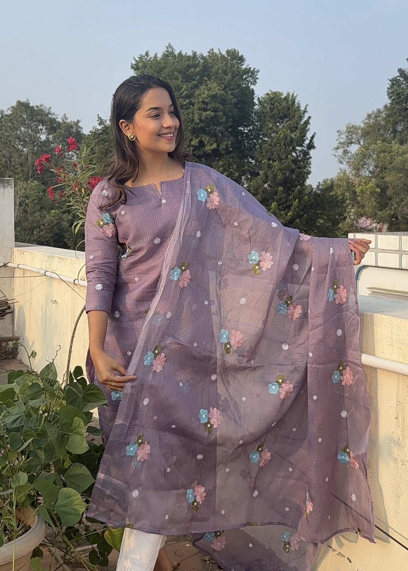 Kota embroidery kurti sets