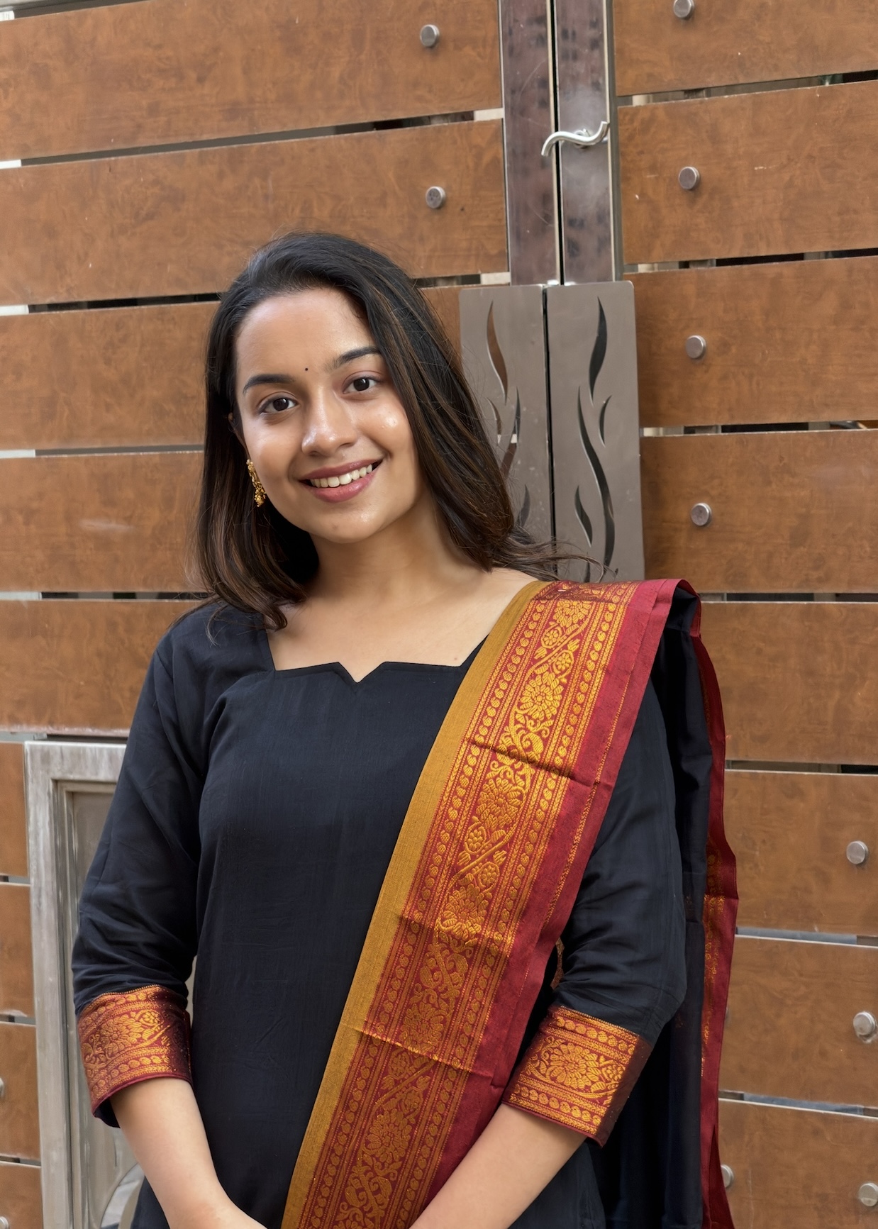 Narayanapet cotton kurti sets - Black - Image 3