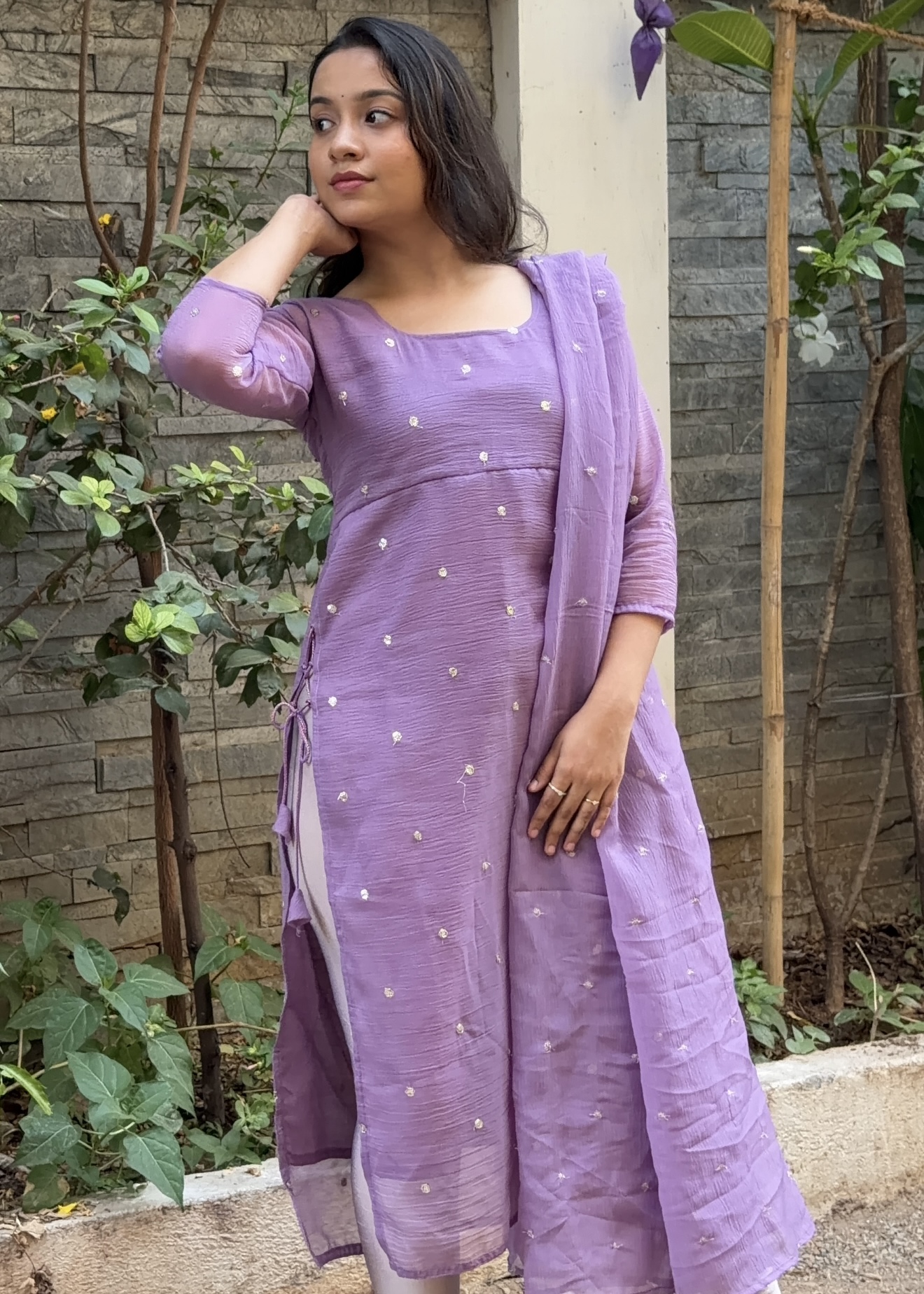 Sunshine Kurti set - Lilac