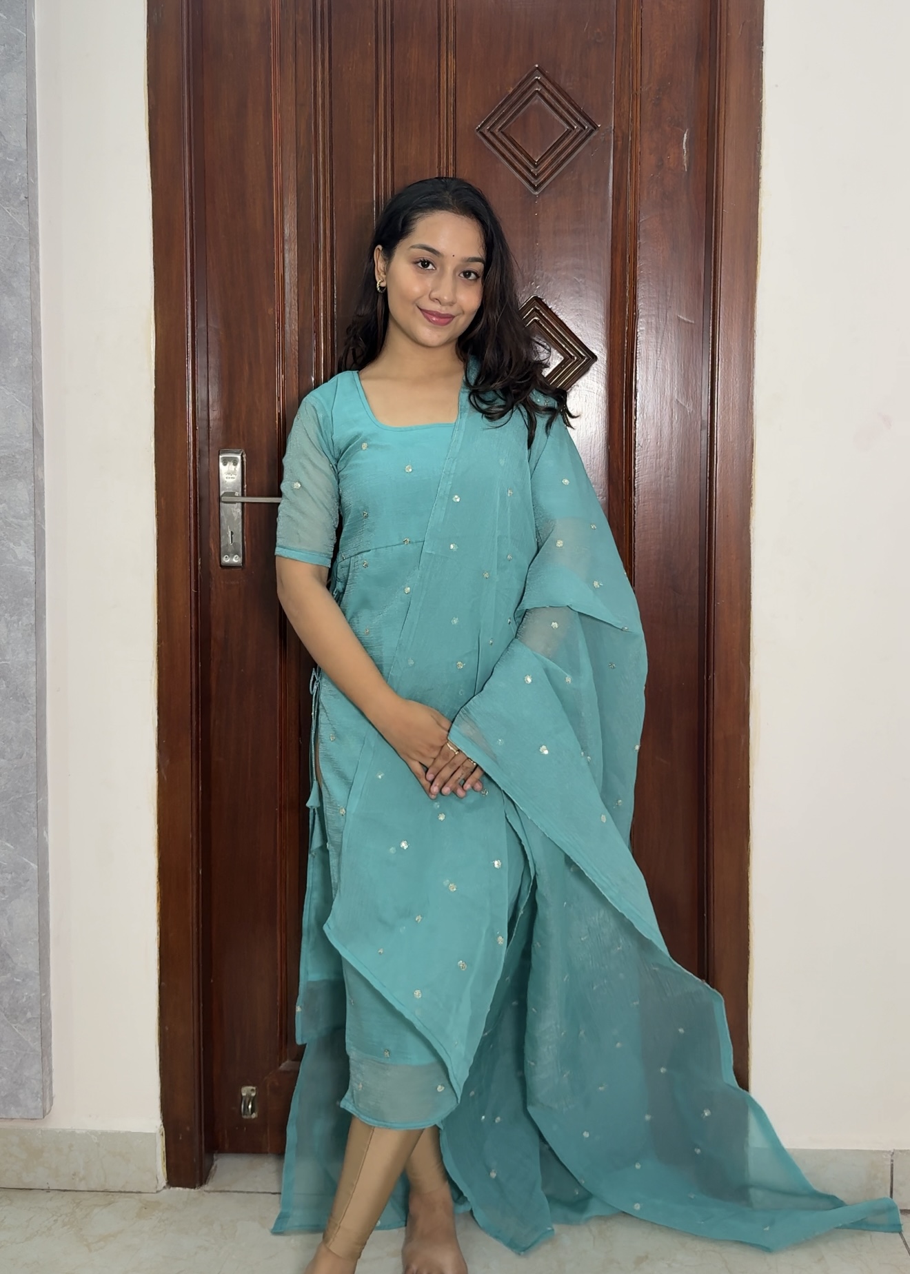 Sunshine kurti set - Sky Blue