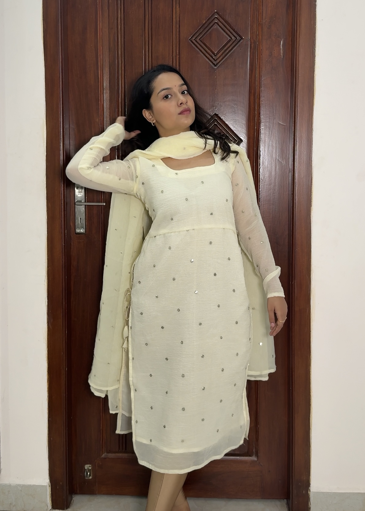 Sunshine Kurti set - White