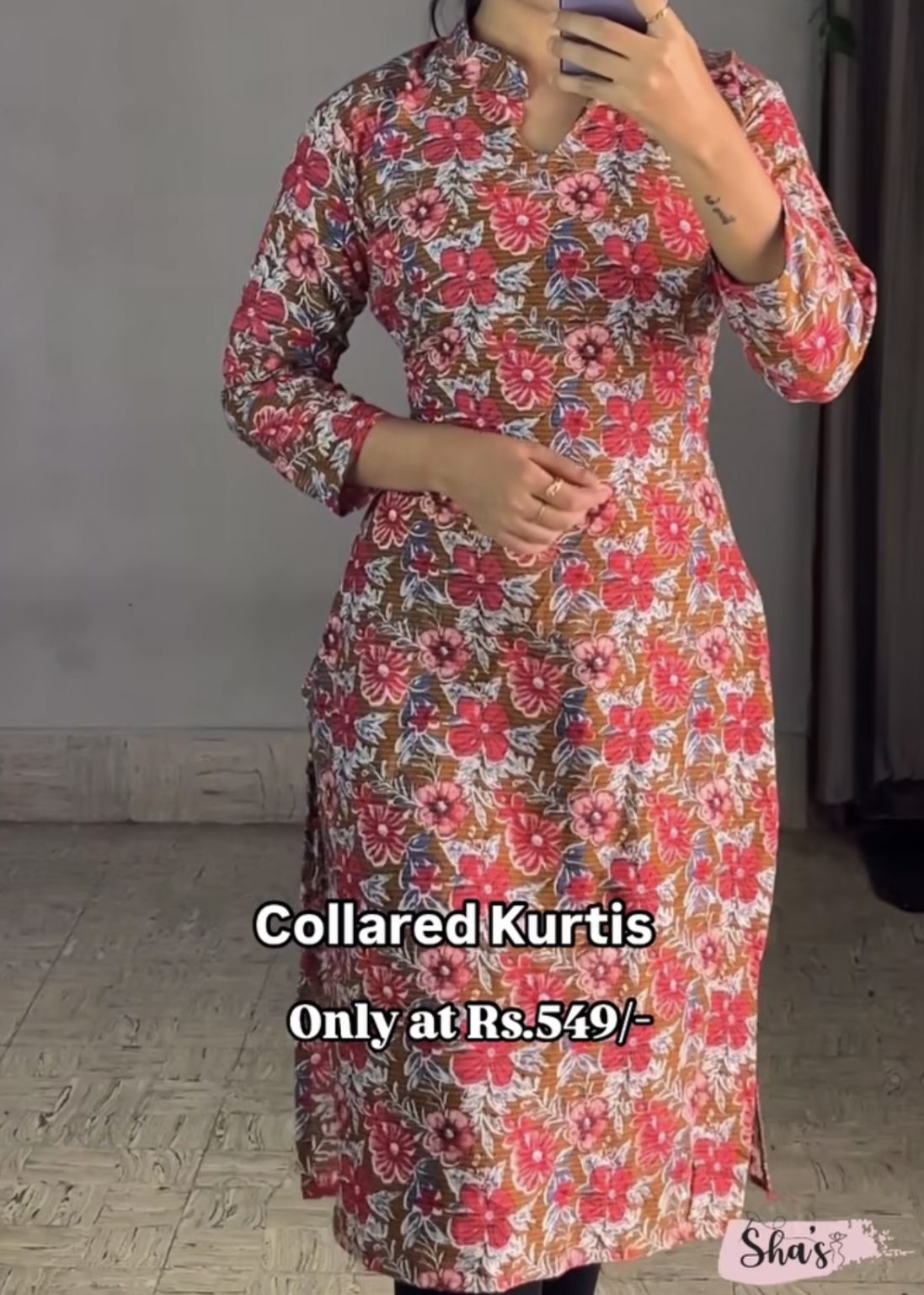 Collar Kurti – Caramel