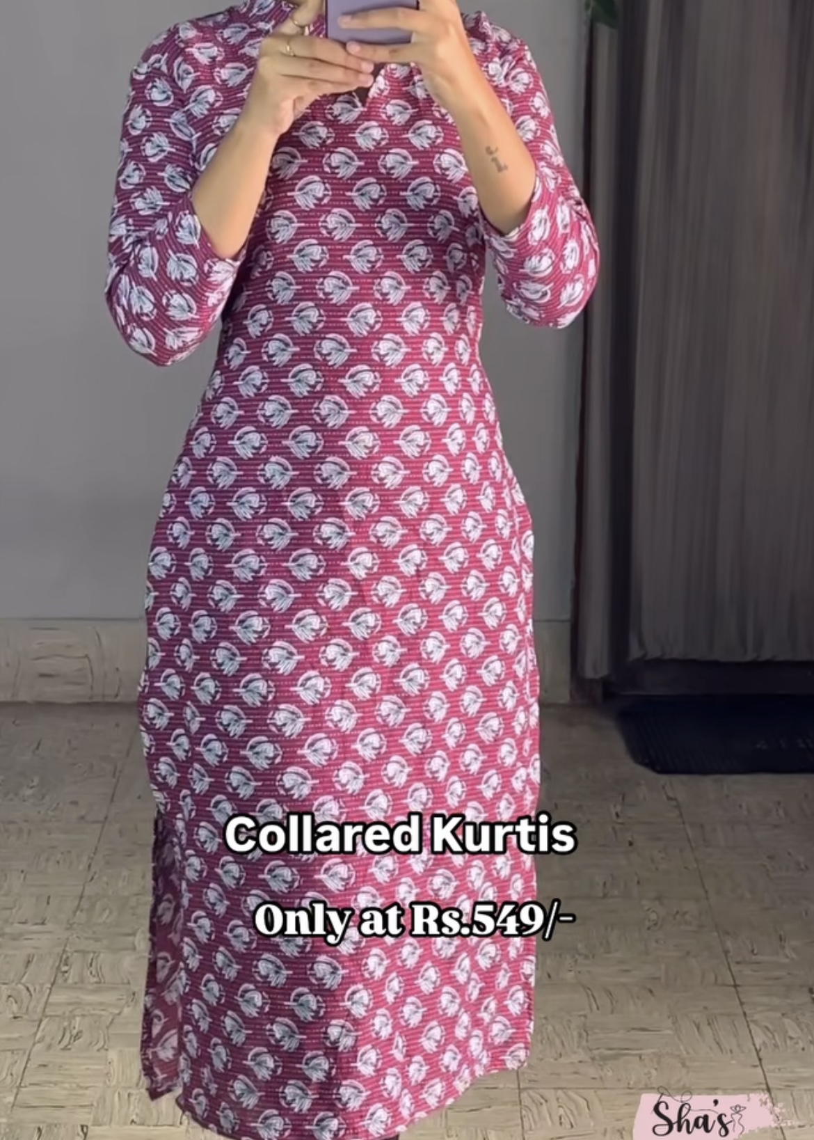 Collar Kurti – Violet