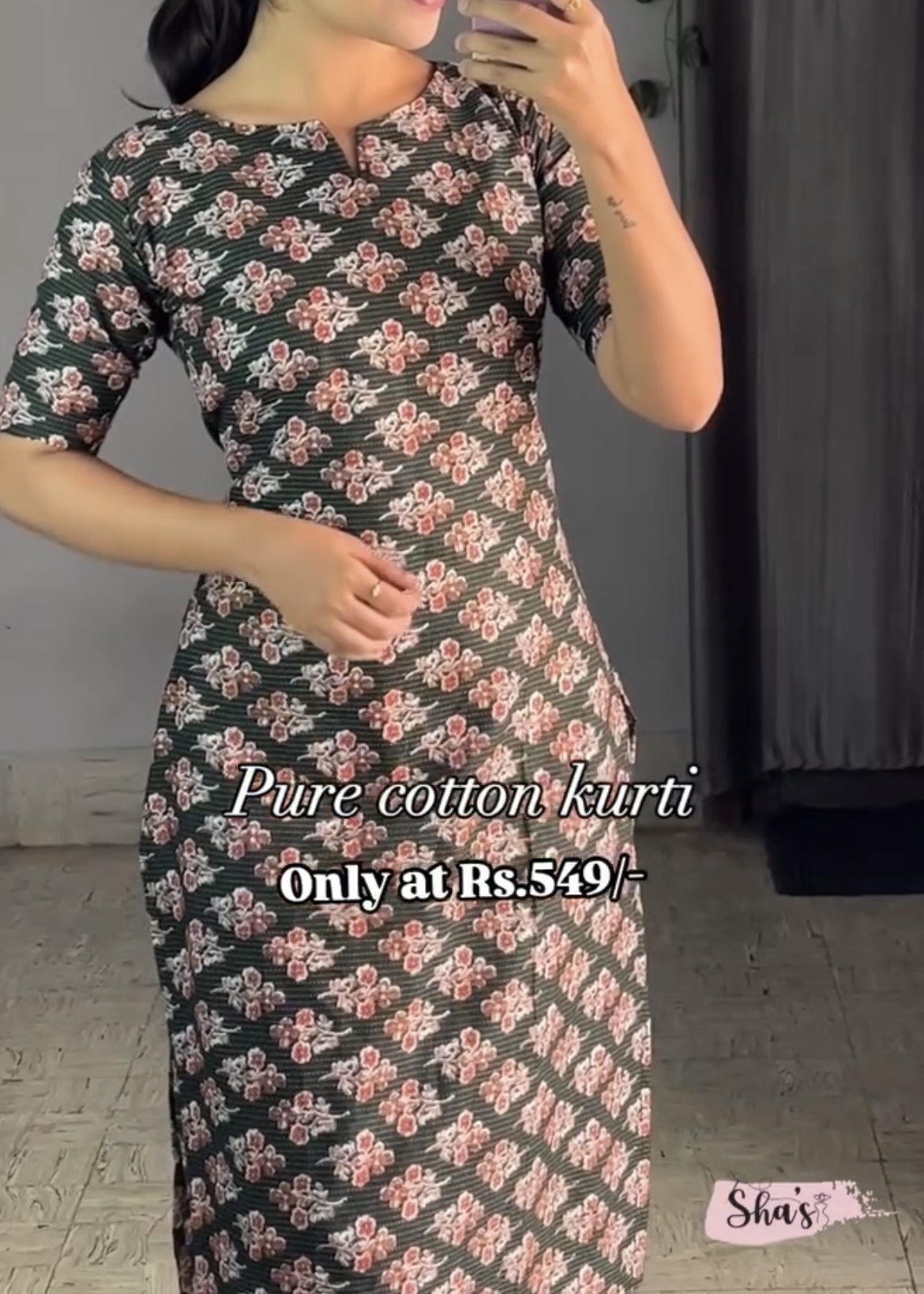 Cotton dobby – Dark green