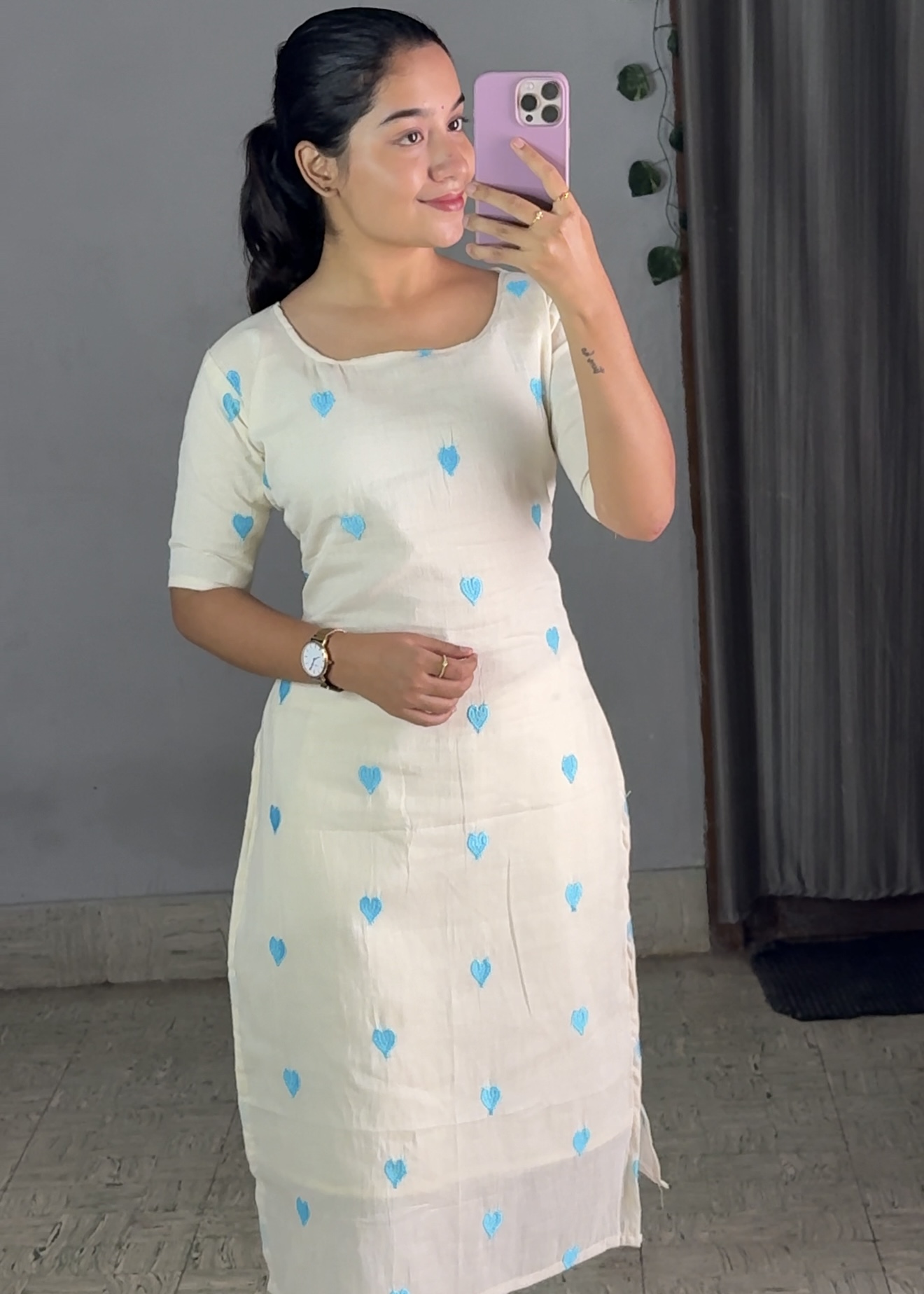 Heart Kurti – Blue
